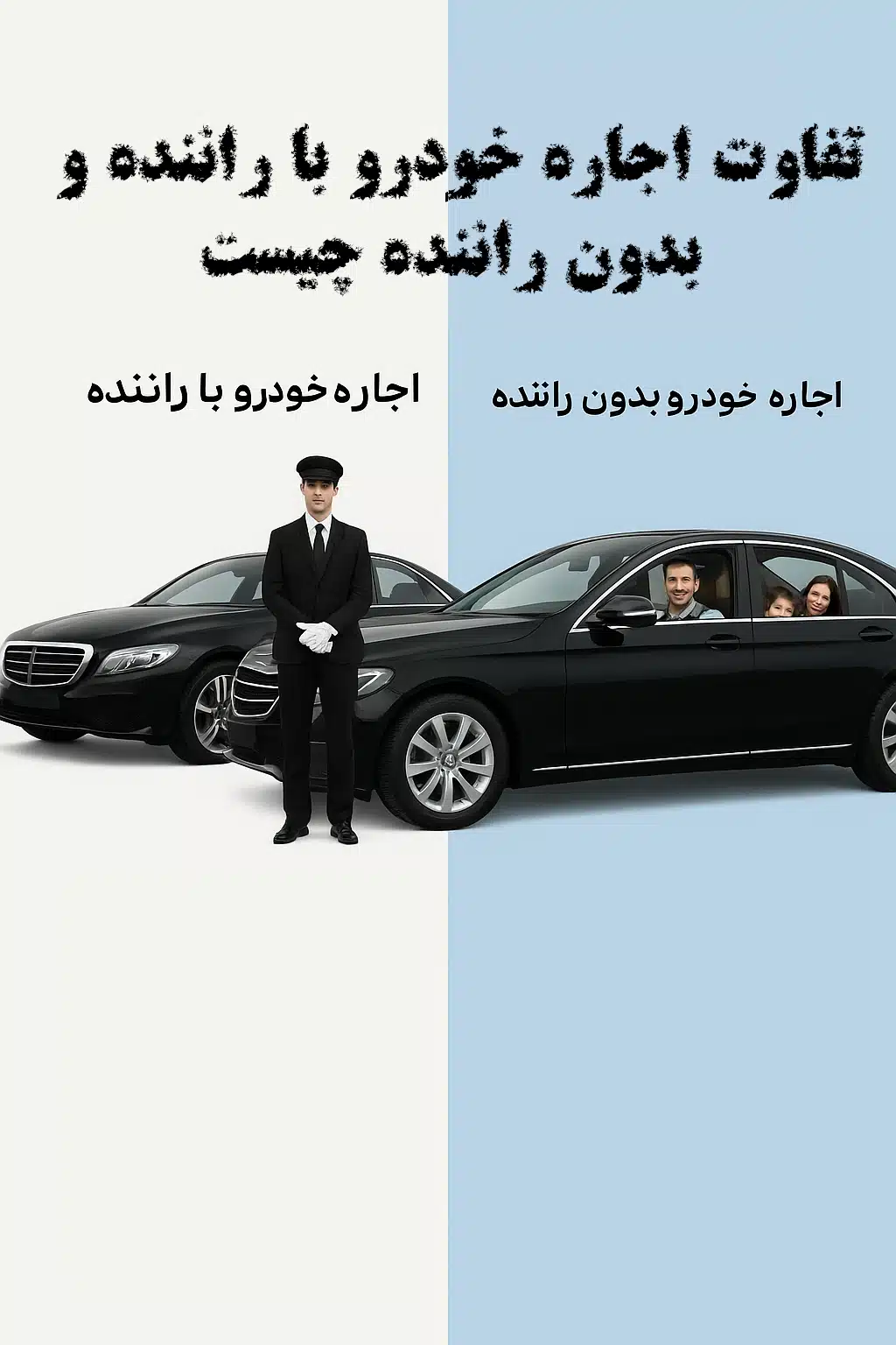 What is the difference between renting a car with a driver and without a driver?